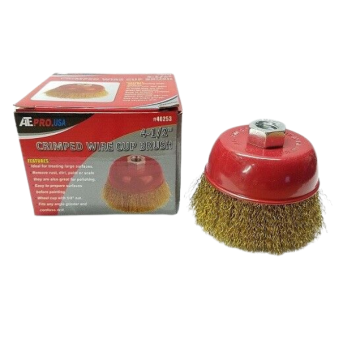 ATE PRO.USA HAR0971 4 1/2" CRIMPED WIRE CUP BRUSH #WW-C412