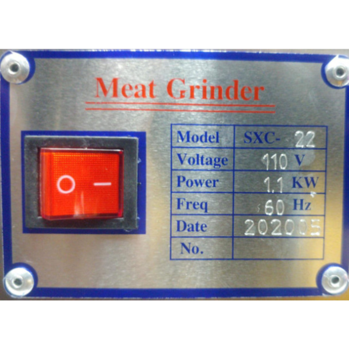 IRON CAPTAIN IND9533 GRINDER/MEAT SXC-22 110V 60HZ