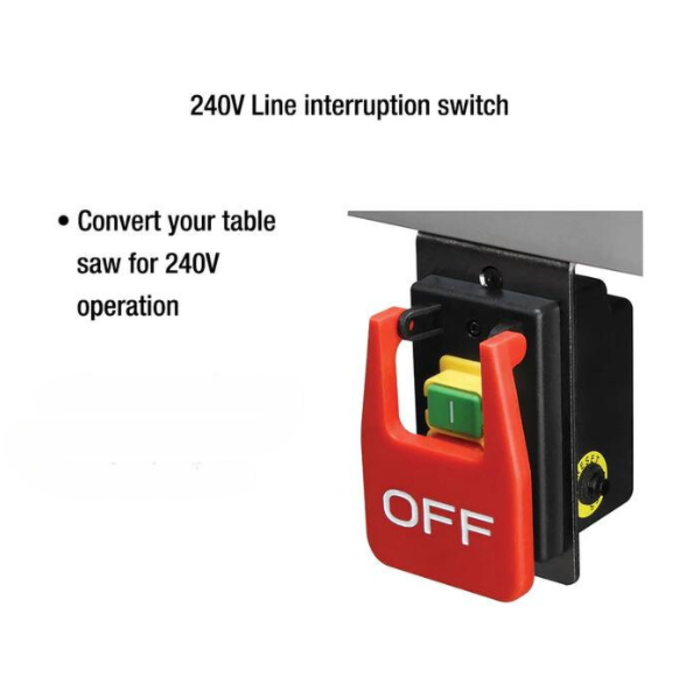 IND5826 10'' TABLE SAW, 220V 60HZ #TJZ10K 1800W 8AMP 4500RPM