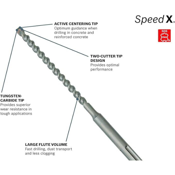 BOSCH HAR8097 BITS/HAMMER 1/2" X 21" HC5011 - REGULAR SDS MAX BOSCH