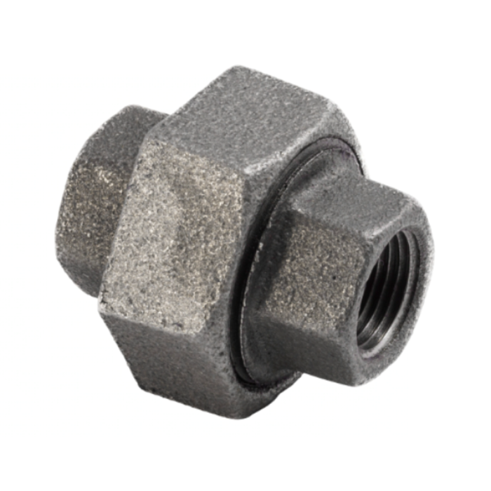 HAR7392 3/8 CONICAL UNION BLACK IRON
