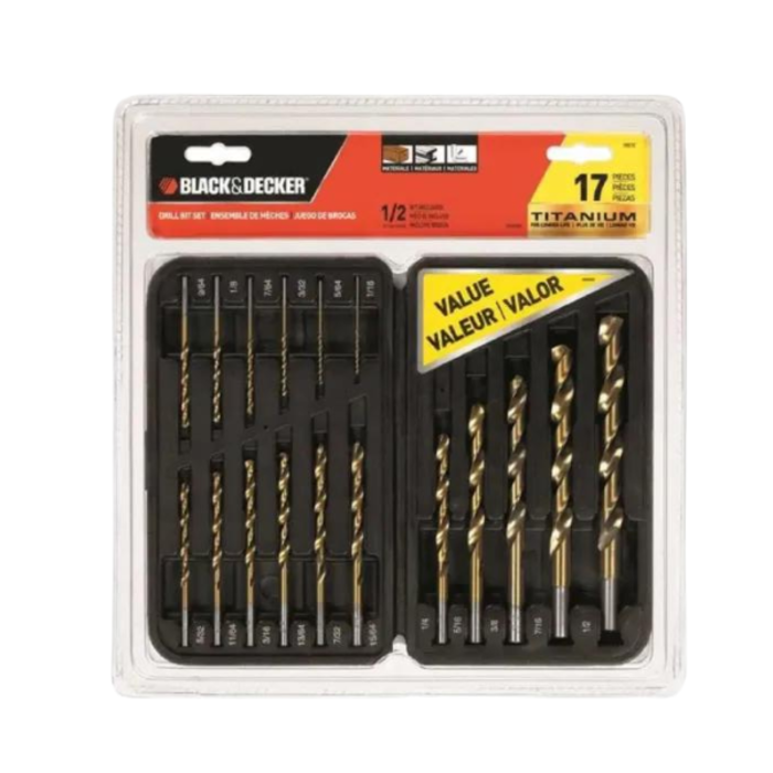 BLACK & DECKER HAR7053 BIT/DRILL 17PC SET #15573