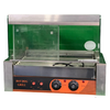 IRON CAPTAIN IND5597 HOT DOG MACHINE IR-HG7A S/S, TEMPERED GLASS, 7 ROLLERS, SLIDING DC