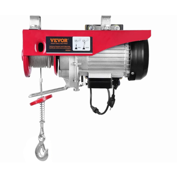 VEVOR VEVOR 2200 LBS 1600W 110V ELECTRIC HOIST WITH 328FT WIRELESS REMOTE CONTROL, 40FT SINGLE CABLE LIFTING HEIGHT #1458350 (IND5878)