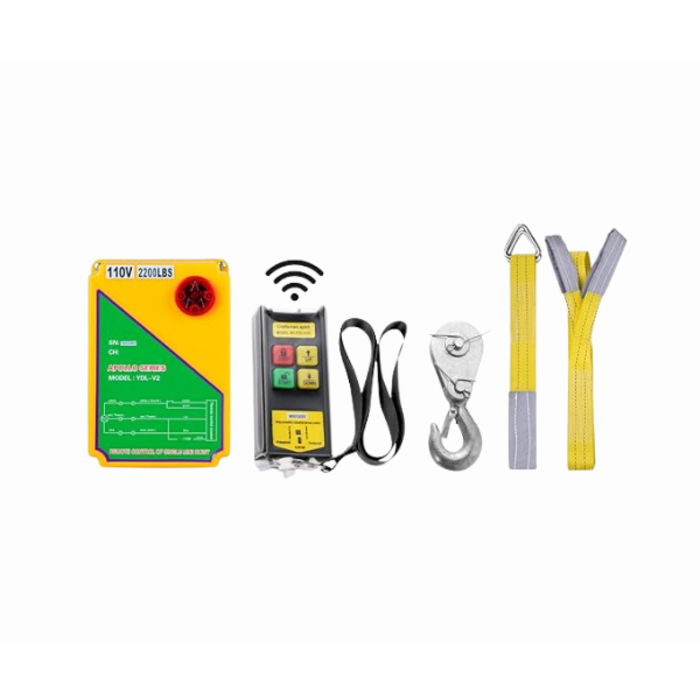 VEVOR VEVOR 2200 LBS 1600W 110V ELECTRIC HOIST WITH 328FT WIRELESS REMOTE CONTROL, 40FT SINGLE CABLE LIFTING HEIGHT #1458350 (IND5878)