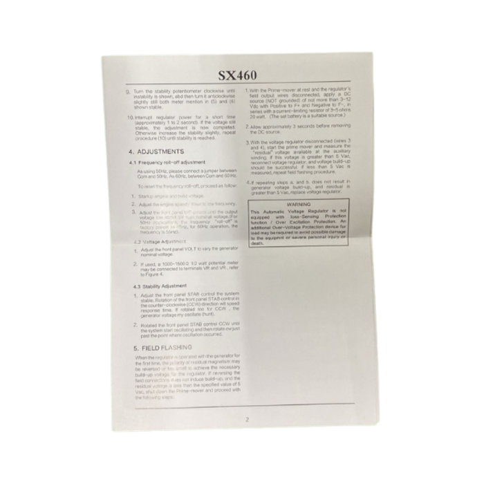 VEH23277 SX460 GENERATOR AVR