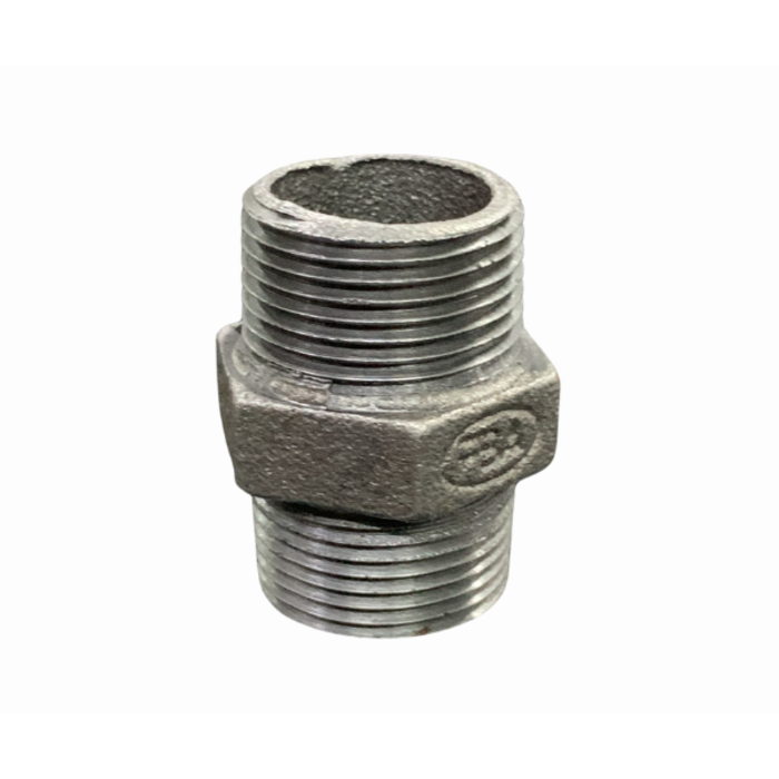 HAR9019 BLACK IRON PIPE HEX NIPPLE 1" SIZE 2" LENGTH