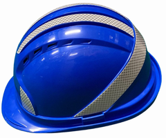 HAR9642//SAFETY HELMET BLUE COLOR WITH REFLECTOR