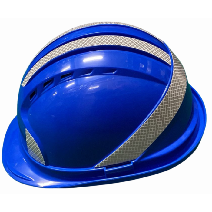 HAR9642//SAFETY HELMET BLUE COLOR WITH REFLECTOR