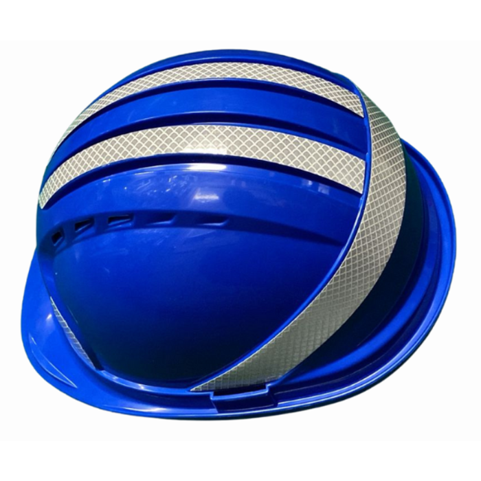 HAR9642//SAFETY HELMET BLUE COLOR WITH REFLECTOR