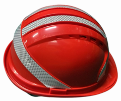HAR9640//SAFETY HELMET RED COLOUR WITH REFLECTOR
