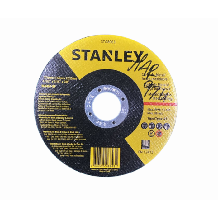 STANLEY HAR9711/   CUTTING DISC  4 1/2''X1.6X7/8 METAL #STA8063