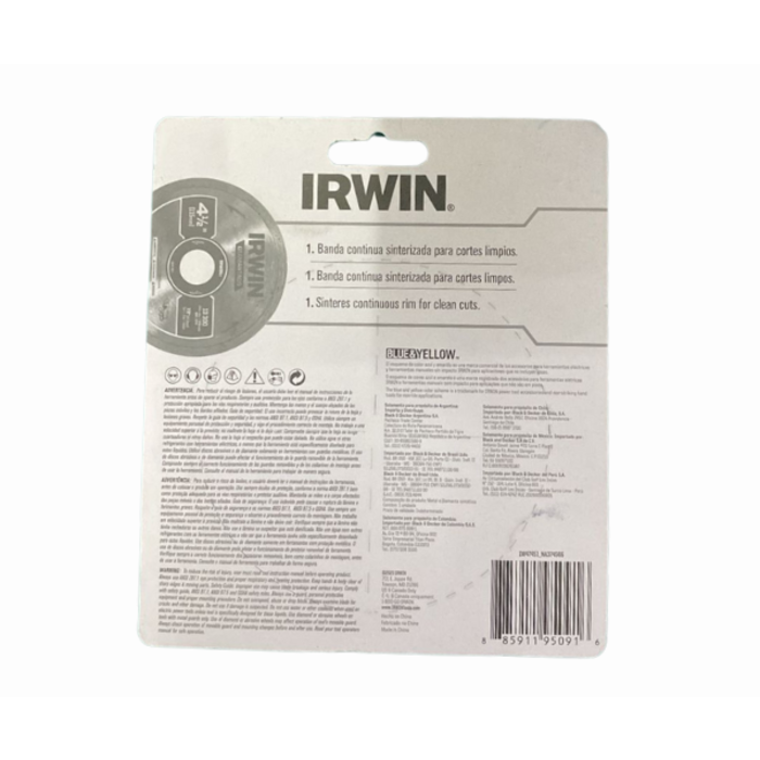 IRWIN TOOLS HAR9702/ DIAMOND BLADE CONTINUOUS 4 1/2 X7/8