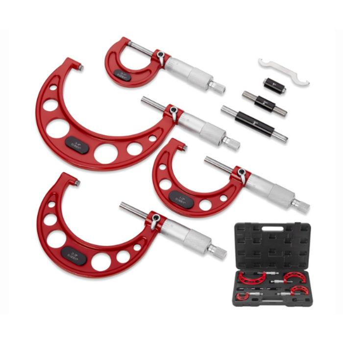 SANDOR HAR9701/PREMIUM MICROMETER SET 0-4" / 0.0001" (0-1"/1-2"/2-3"/3-4")