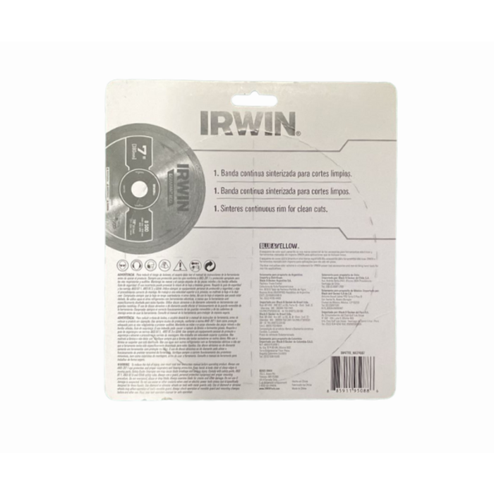 IRWIN TOOLS HAR9703/ DIAMOND BLADE CONTINUOUS 7X7/8 /PT#IW47701