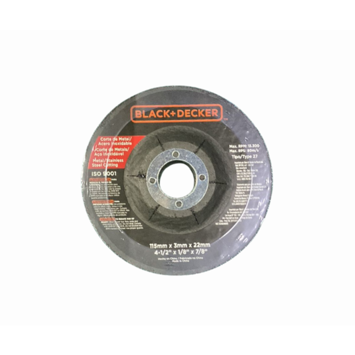 BLACK & DECKER IND5902/G720 SAG + 6 DISCS BLACK+DECKER 4 1/2 " GRINDER/PT#G720P-B3