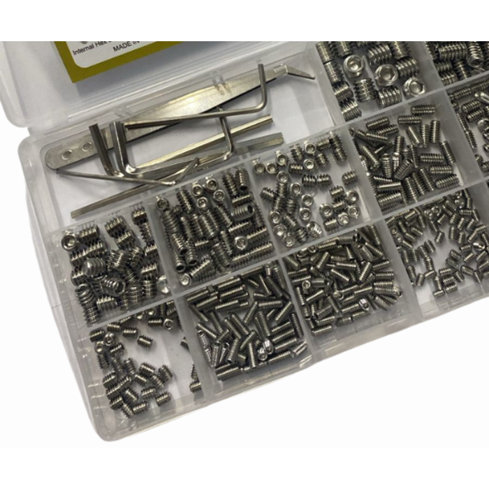 VEH24485/26 SIZE IMPERIAL + SAE SET SCREW ASSORTMENT 515PC