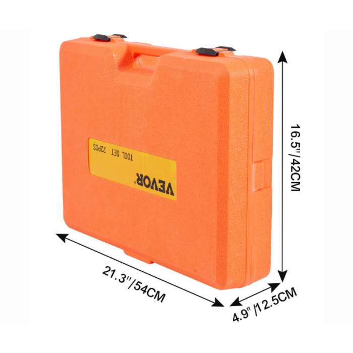 VEVOR HAR9738/ VEVOR DEEP IMPACT SOCKET SET 3/4'' 22PCS SAE 7/8-2''