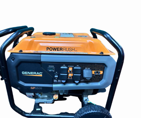 GENERAC IND4232 GENERATOR/GENERAC 6500WATTS GP6500 RECOIL START ONLY 110/220VOLTS 7672