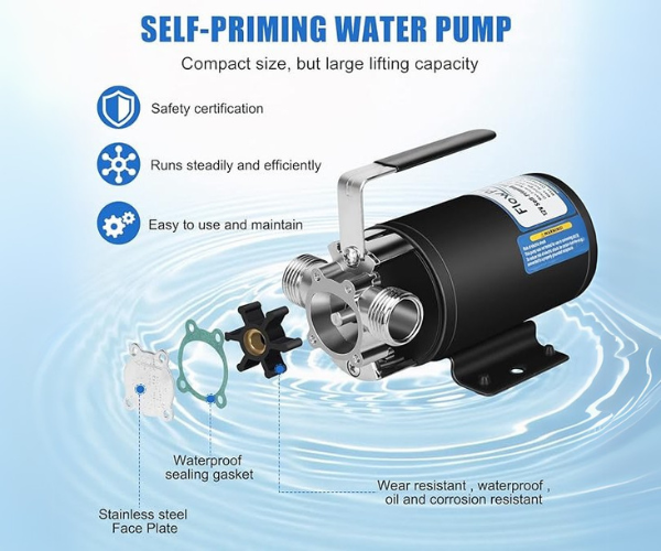 FLOWPAC IND5884//FLOWPAC 12V WATER TRANSFER PUMP 1/10 HP 330 GPH