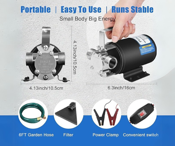 FLOWPAC IND5884//FLOWPAC 12V WATER TRANSFER PUMP 1/10 HP 330 GPH