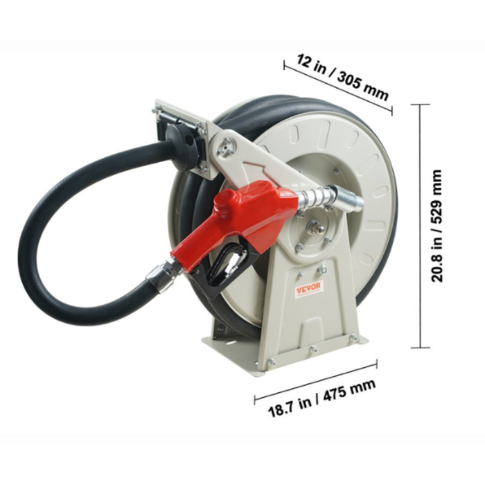 VEVOR IND5887//VEVOR FUEL HOSE REEL, 3/4" x 50' 300PSI