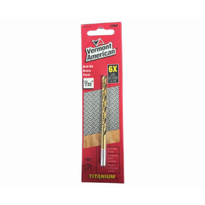 HAR1223 BIT-DRILL 7/32" TITANIUM 12364