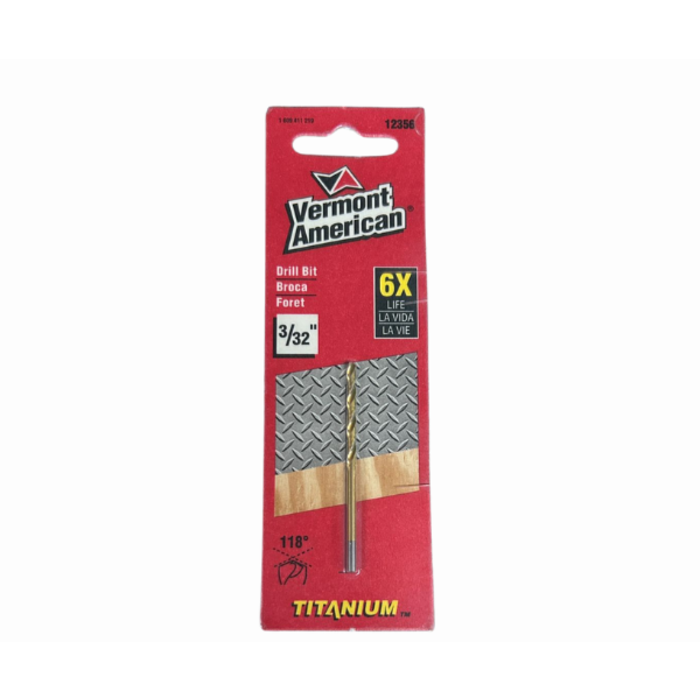 HAR1217 BIT-DRILL 3/32" TITANIUM TI2133