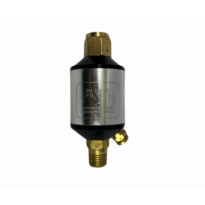 HAR9535 IN LINE WATER TRAP, 1/4 MALE AND FEMALE 150PSI