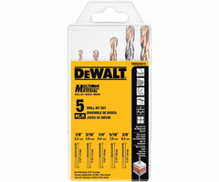 DEWALT HAR9620//5PC BIT SET (1/4",3/16",1/8",5/16,3/8")PT NO:DWA56015