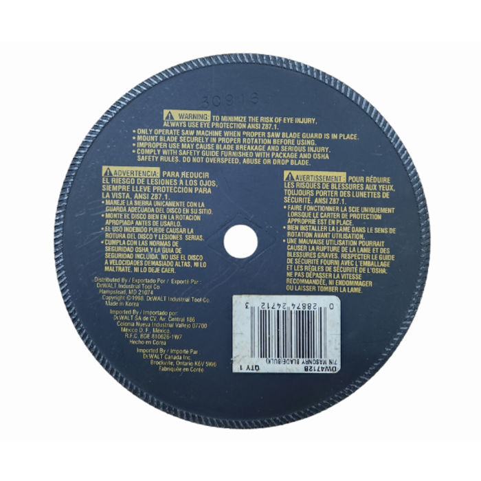 DEWALT HAR7828 BLADE/DIAMOND -DRY CUT 7"