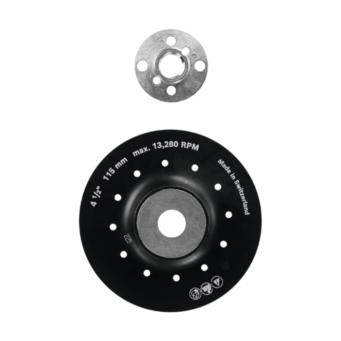 BOSCH HAR1298 BACKING PAD WITH NUT 4 1/2'' #MG0450 13000RPM 5/8''+11 SPINDLE