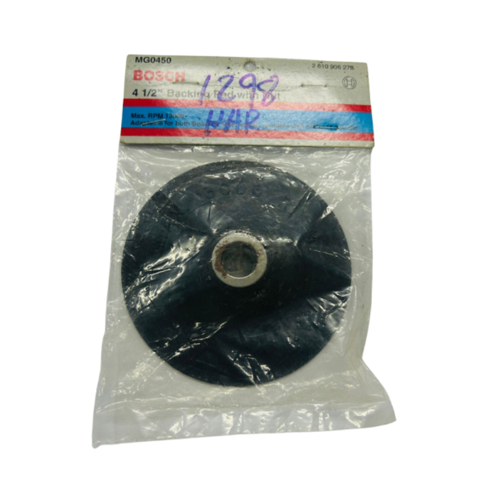 BOSCH HAR1298 BACKING PAD WITH NUT 4 1/2'' #MG0450 13000RPM 5/8''+11 SPINDLE