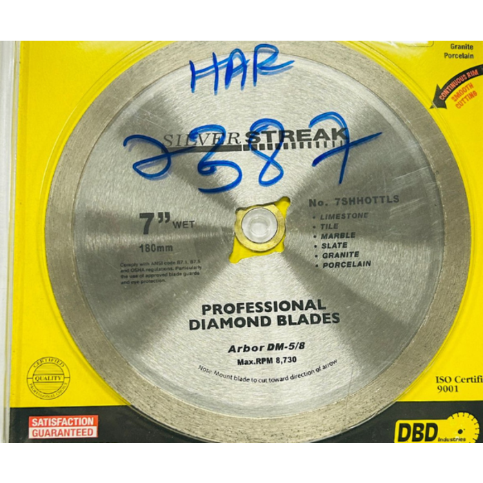 HAR2387 BLADE/CUTTING -WET 7" WHD