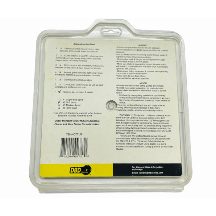 HAR2387 BLADE/CUTTING -WET 7" WHD