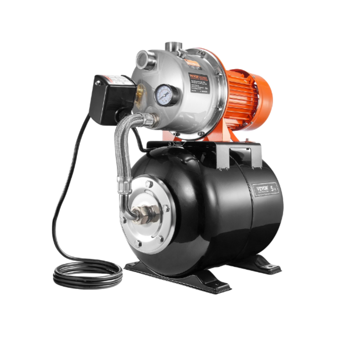 VEVOR IND5930/VEVOR 1.6 HP AUTOMATIC PRESSURE PUMP 1320 GPH NSF