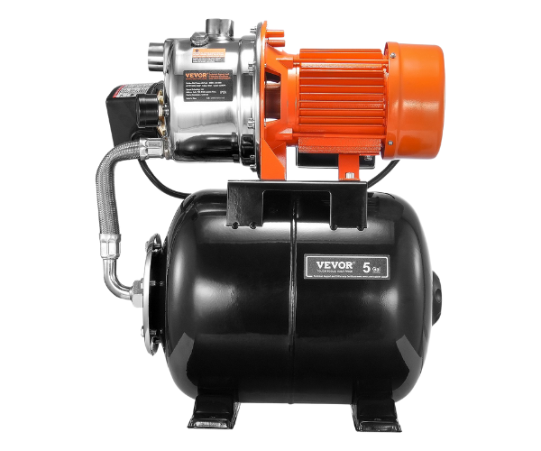 VEVOR IND5930/VEVOR 1.6 HP AUTOMATIC PRESSURE PUMP 1320 GPH NSF