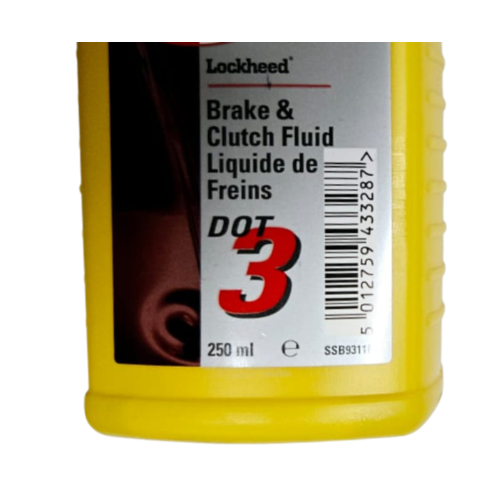 VEH11558 BRAKE FLUID LOCKHEED 250ML DOT 3