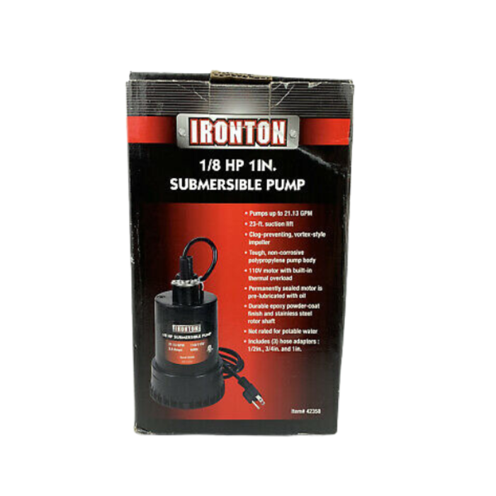 IRONTON IND5637 IRONTON SUBMERSIBLE WATER PUMP 42358