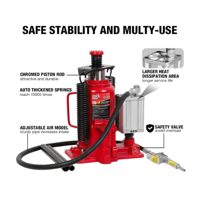 TORIN BIG RED JACKS VEH11743 JACK/HYDRAULIC AIR BOTTLE 20 TON TA92006 BIG RED