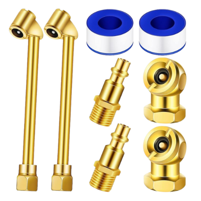 FRIENDA VEH24598/FRIENDA 8 PCS AIR CHUCK 1/4 INCH 2 WAY CONNECTION