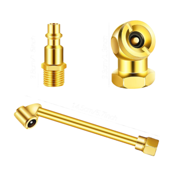 FRIENDA VEH24598/FRIENDA 8 PCS AIR CHUCK 1/4 INCH 2 WAY CONNECTION