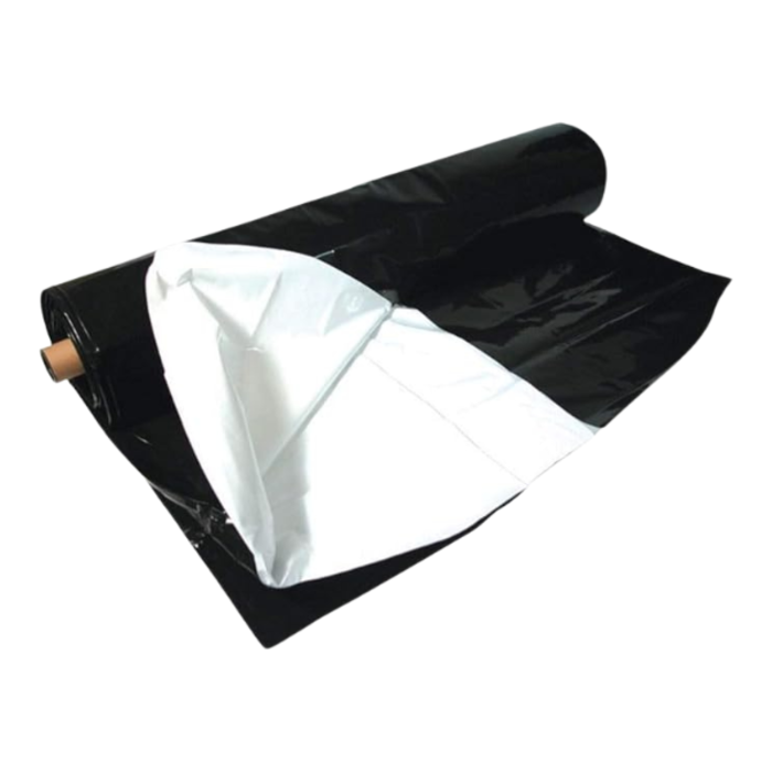 VEH24561/ BLACK&WHITE PLASTIC TRIPLAST SUPER UV 100 % VIRGEM 8MX100M