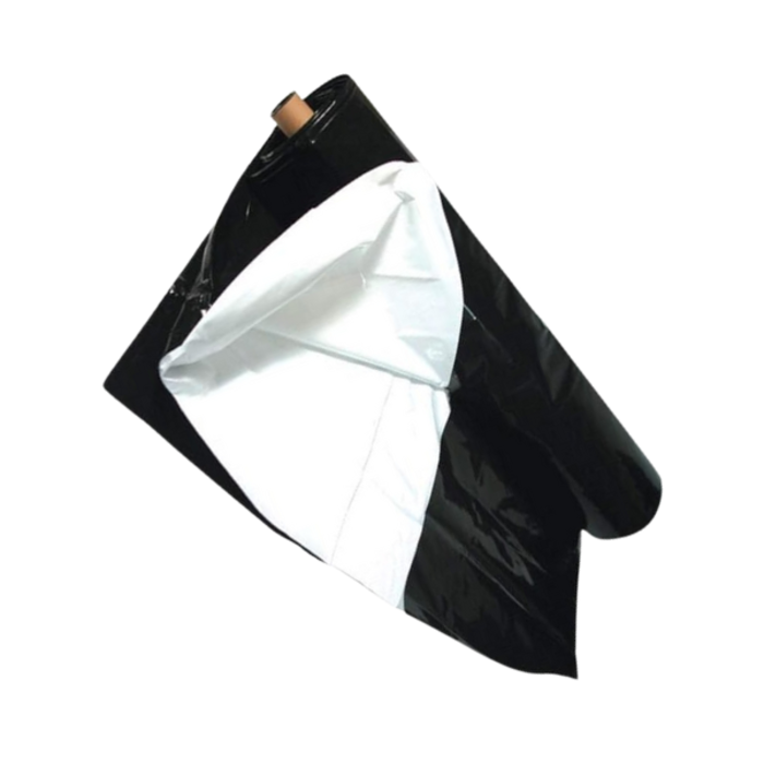 VEH24561/ BLACK&WHITE PLASTIC TRIPLAST SUPER UV 100 % VIRGEM 8MX100M