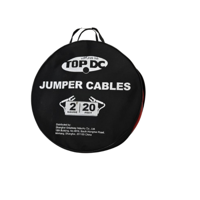 VEH24626/TOPDC 2 GAUGE 20 FEET JUMPER CABLES FOR CAR, SUV AND TRUCKS BATT