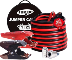 VEH24625/TOPDC 1 GAUGE 25 FEET JUMPER CABLES FOR CAR, SUV AND TRUCKS BATT
