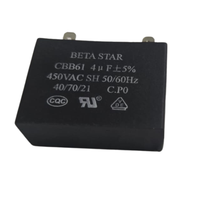 BETA STAR VEH15211 CAPACITOR 4UF 450V 50/60HZ