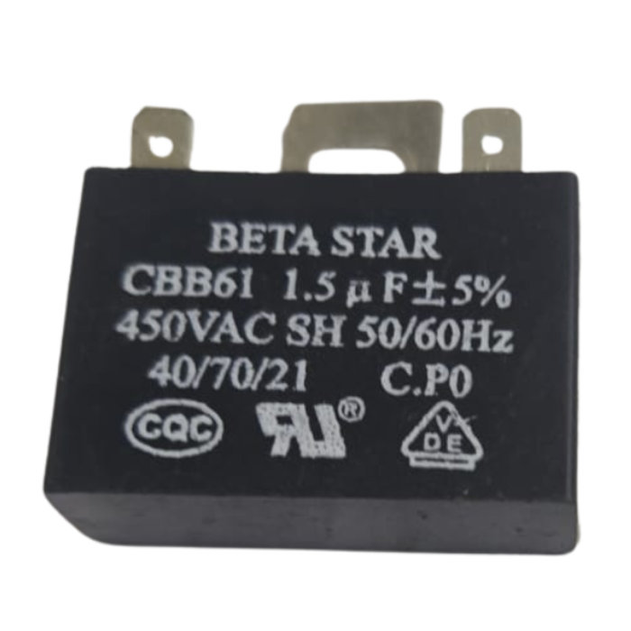 BETA STAR VEH15250 CAPACITOR 1.5UF 450V 50HZ