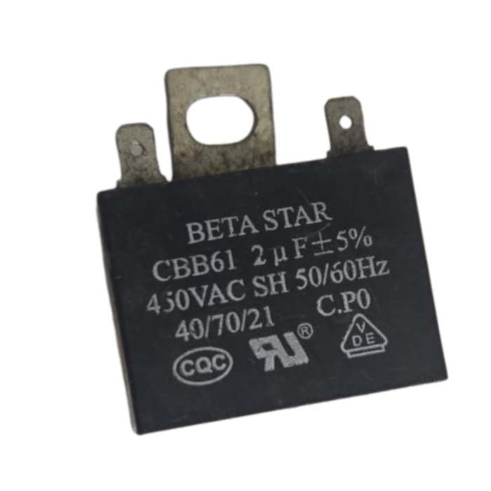 BETA STAR VEH15247 CAPACITOR 2UF 450V 50/60HZ