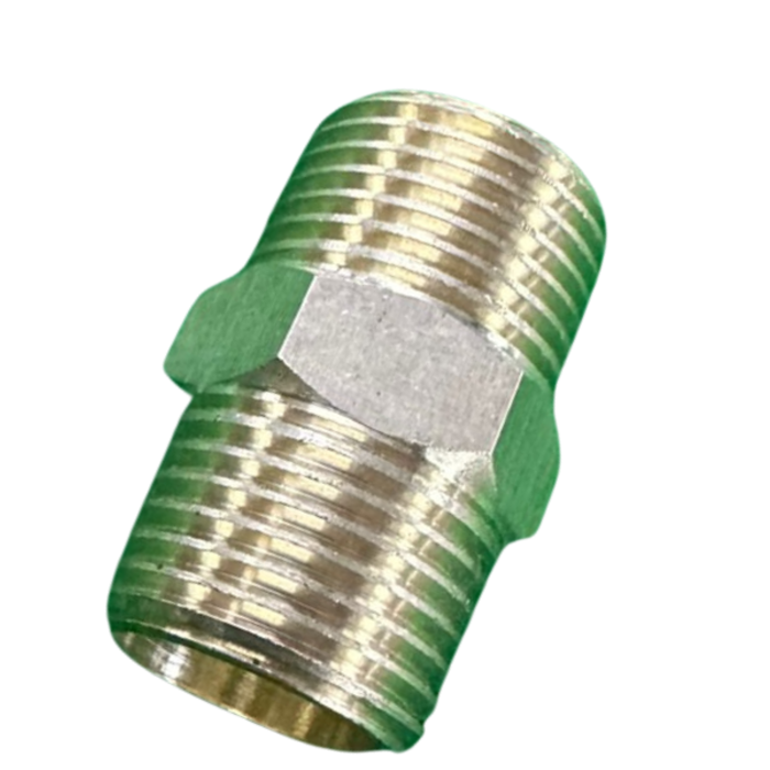 VEH15860 MALE NIPPLE BRASS FITTINGS - 3/8X3/8M #TWCC-802